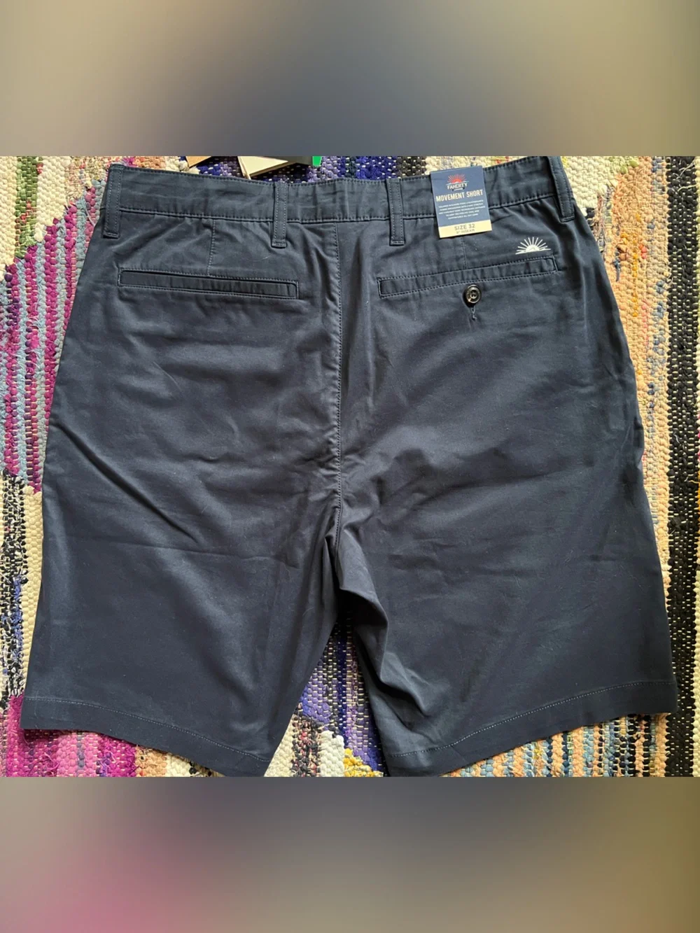 NWT Faherty Men's Navy Movement Chino Shorts